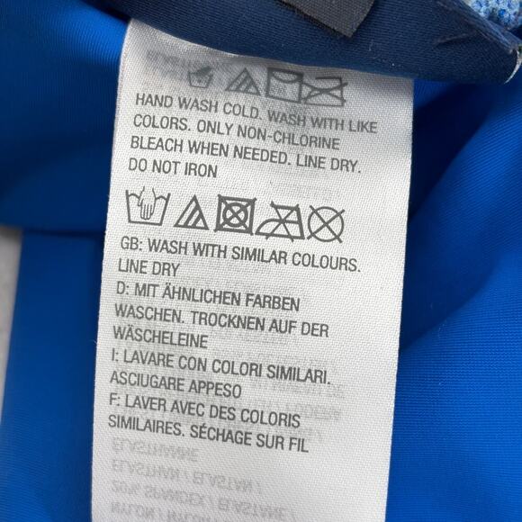 Denim & Co Beach Swim Dress Size 6 Blue Laser Cut One Piece Swimsuit - Picture 12 of 13